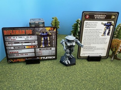 BattleTech Rifleman IIC Mech with Alpha Strike and Pilot Cards From Catalyst New
