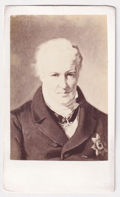 Alexander von Humboldt (1769-1859) - Forschungsreisender Portrait CDV photo Foto
