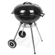 18" Round Kettle Charcoal BBQ - 18 Inch Barbecue Grill Oven With Wheel