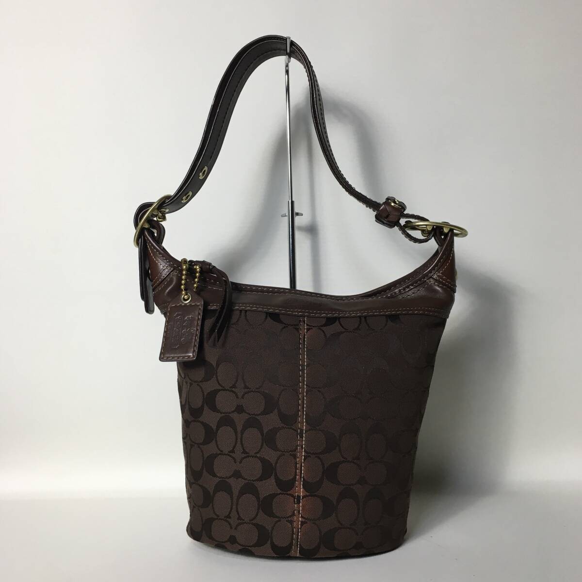 Coach Signature Dark Brown Shoulder Bag 75B267