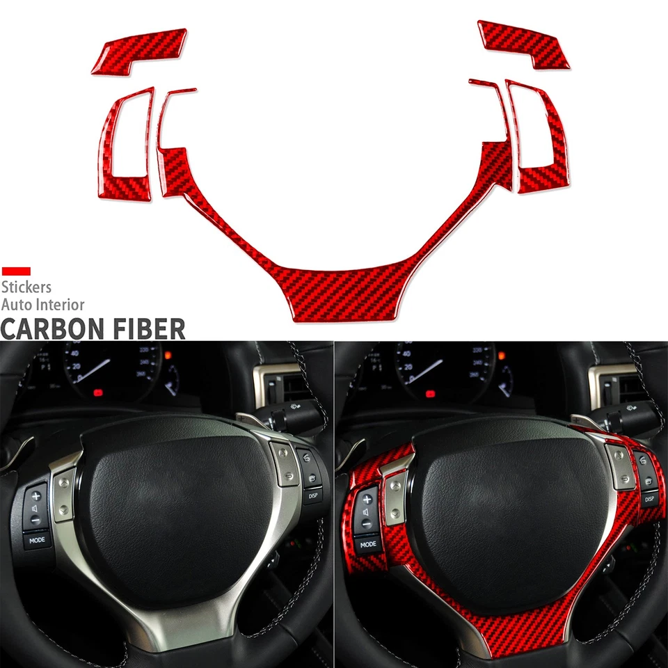 50Pcs Red Carbon Fiber Kits Full Interior Trim Set For Lexus GS GS350 2012-2020 — 第 4/4 张图片