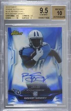 2014 Finest Blue Refractor Rookie 24/25 Bishop Sankey BGS 9.5 GEM MINT Auto 2r8
