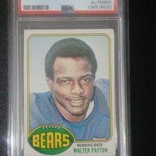 READ- 1976 Topps Walter Payton Rookie PSA Authentic Altered FOOTBALL