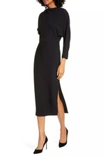 New! A.L.C. Naveen Dolman Sleeve Midi Dress Black SZ 2 MSRP $595 T861