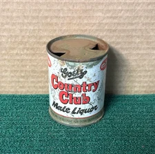 1950s COUNTRY CLUB MALT LIQUOR FLAT TOP BEER CAN 8 oz ~ M.K. GOETZ St Joseph MO