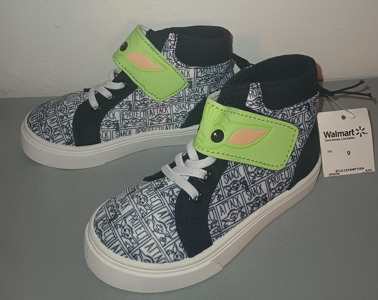 Star Wars Baby Yoda high-top toddler shoes