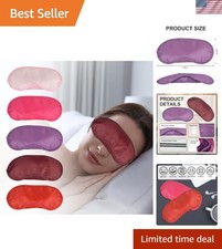 Luxurious 5 Pcs Sleep Masks with Nose Pads   Stylish Berry Collection for Adults