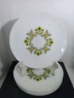 Vintage Anchor Hocking Meadow Green Dinner Plates Set of 6