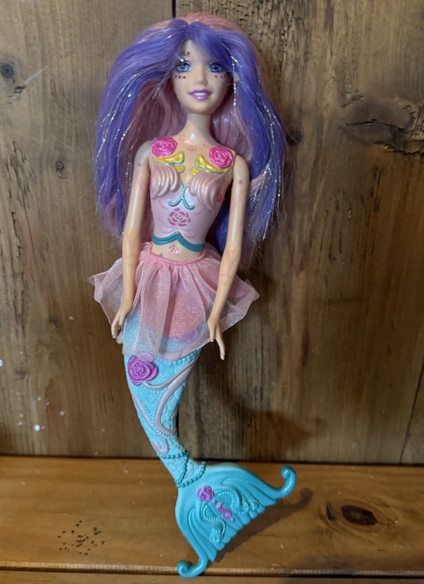 Barbie Fairytopia Mermaidia Shella Doll 2006 Pink Purple Hair