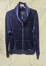 Calvin Klein Navy Velour Performance Quick Dry Cotton-blend Jacket Size 1x