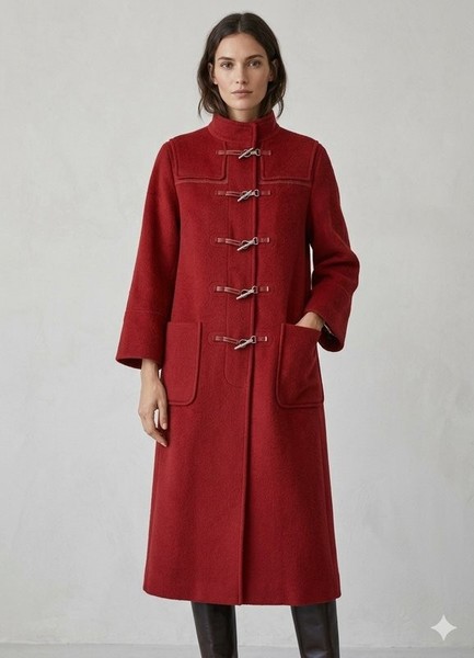 Women Agnona Coat Red Alpaca 36