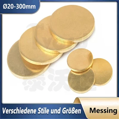 H62 Messing Ronden Ronde Scheibe Platte-Blech Ø20/30/50/60/80/100/150/200/300mm - Bild 1 von 4