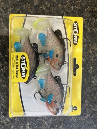 Esche Da Pesca Storm Wildeye Swimbait - Paralume Da Nuoto, Scelta Taglia/Colore, 3 Pezzi