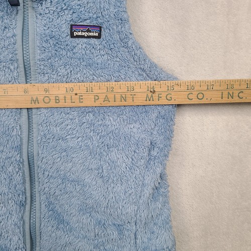 Patagonia Los Gatos Girls Sherpa Vest Size Small 7-8 Full Zip Light Blue - Picture 8 of 13