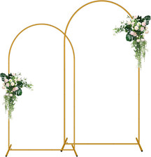 2 Pack Arch Backdrop Stand 7.2FT/6FT , Balloon Arch Stand, Metal Background Arc