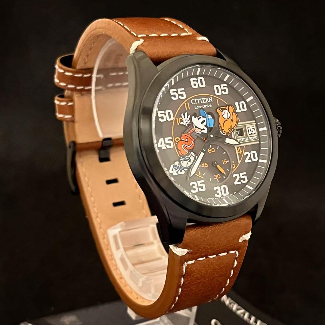 CITIZEN x Disney baseball Mickey watch, Eco-Drive, bold 43mm sporty design. image 6