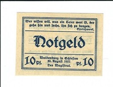 Notgeld-Stadt Waldenburg (heute Wabrzych in Polen) - 10 Pf. - 1921 - Bild 10