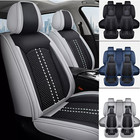 For Toyota Car Seat Cover Full Set 5-Seats Leather Front+Rear Protectors Cushion