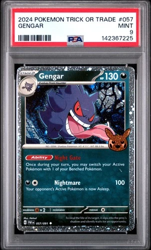 2024 POKEMON TRICK OR TRADE #057 GENGAR PSA 9