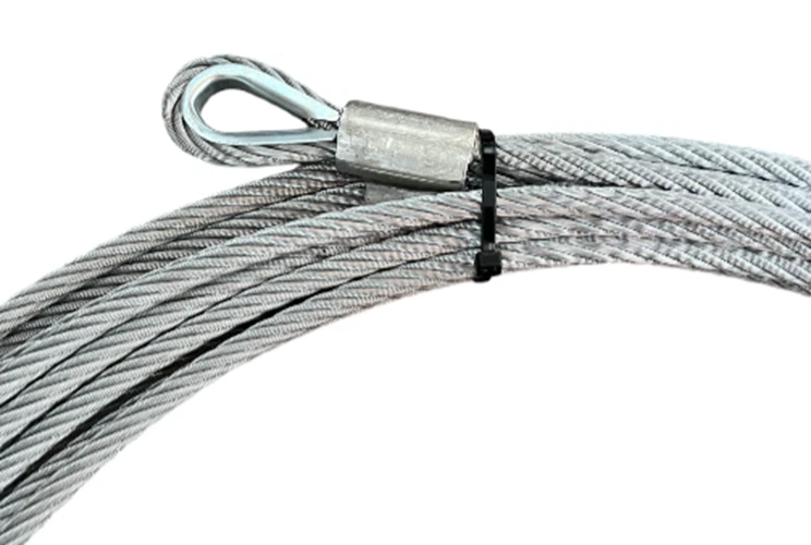 Stahlseil Drahtseil ⌀ 9,5mm, 29m, mit Haken f. Seilwinde, Seilzug, Handseilwinde - Bild 3 von 3