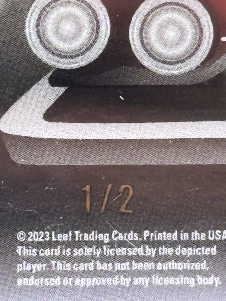 2023 Leaf Metal Jaxon Smith-Njigba 1st Round Bound GREEN Auto 1/2 Seahawks RC - Image 3 of 3