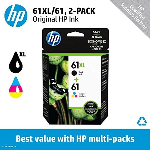 HP CZ138FN#140 61XL/61 High Yield Black and Standard Tricolor Combo Pack - Image 2 of 4