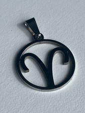 Aries Astrology Zodiac Sign 0.75" Necklace-Pendant Stainless Steel 