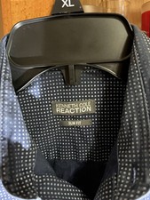 Mens Kenneth Cole Reaction Blue Slim Fit long sleeve Shirt Size M 15 In 32-33