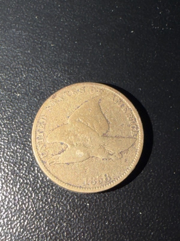 1858 SL Flying Eagle Cent VG