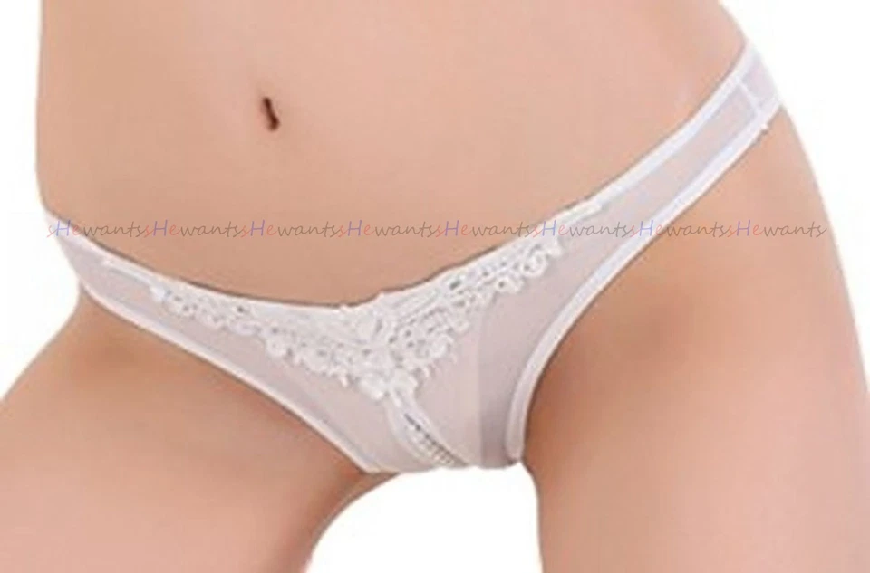 Tanga offen XS-M ouvert String Perlen Slip sexy Porno geiler Stringtanga Hipster - Bild 2 von 4