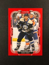 2025-26 O-Pee-Chee Hockey Boone Jenner #342 Red Border Parallel Blue Jackets