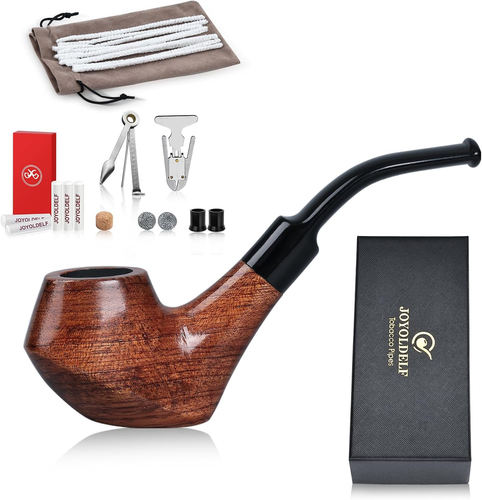 Wooden Tobacco Smoking Pipe Set Creative Wood Tobacco Pipe Pipe Cleaner Gift Bo - Picture 4 of 12