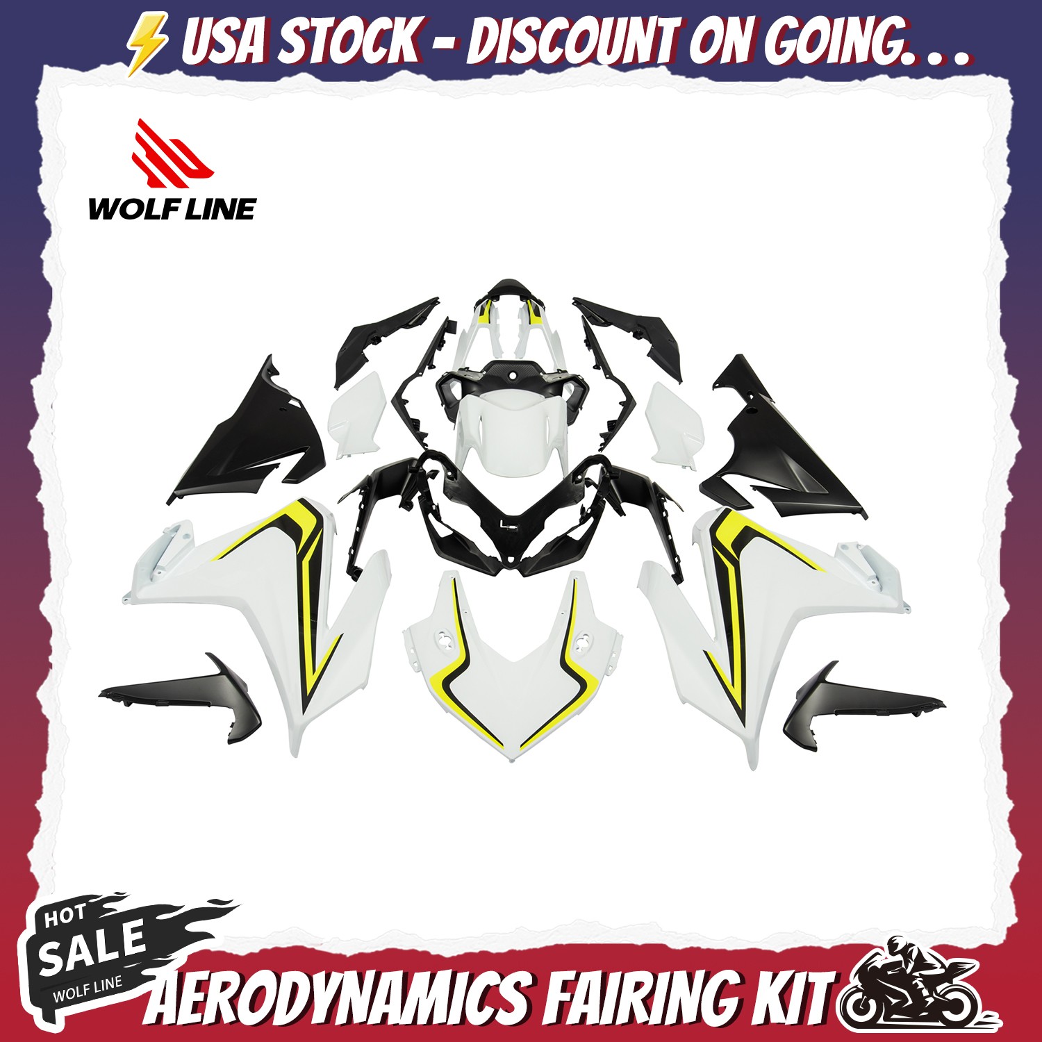 Aerodynamics Bodywork Injection Molded Fairing Kits For HONDA CBR 500R 2019-2021