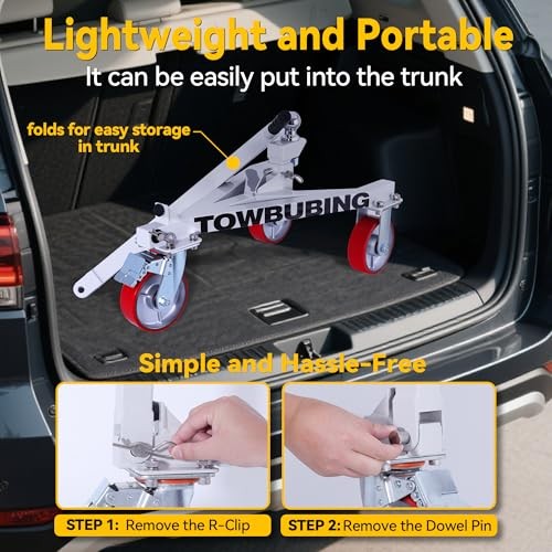 Trailer Mover Dolly, 3,500 lb Tongue Weight Capacity, for RV, Boat, 2 In Ball