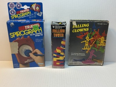 Vintage Games Spirograph Falling Clowns Tower Table Top Game Lot