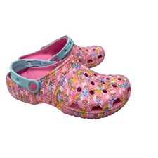 Lisa Frank x Crocs Classic Clog Pink Unicorn Rainbow Print Women s Size 7
