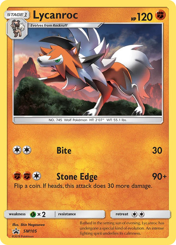 Lycanroc (SM105) [Sun & Moon: Black Star Promos] Near Mint Holofoil