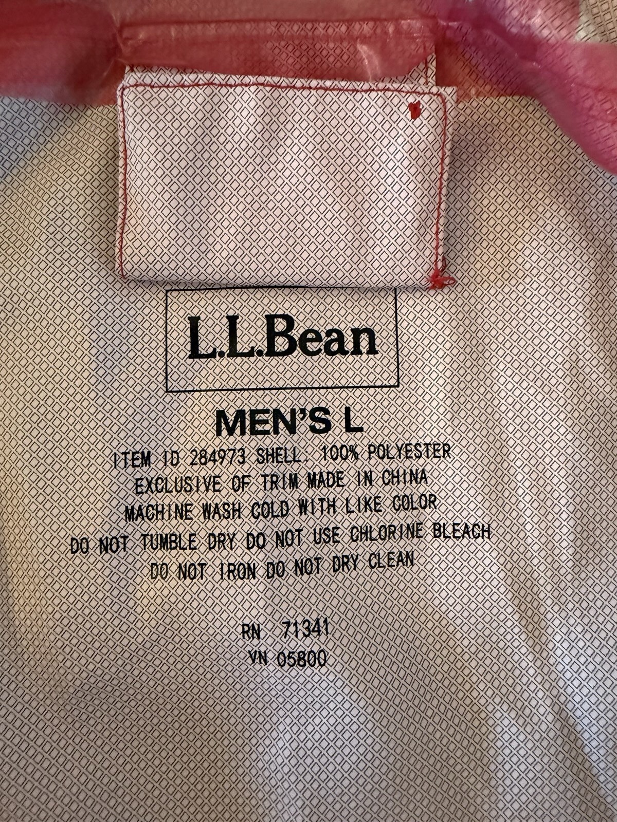 LL Bean Jacket Mens Large Shell Jacket - image 4