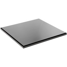 Plymor Black Acrylic Square Beveled Display Base, 10" W x 10" D x 0.5" H