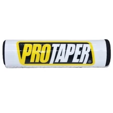 White Pro Taper Bar Pad 8" Round Dirt Bike ATV QUAD Motorcycle 