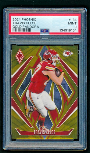 2024 Panini Phoenix Travis Kelce Gold Pandora /10 PSA 9