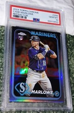 2024 TOPPS CHROME REFRACTOR #266 CADE MARLOWE RC ROOKIE PSA 10 GEM MINT