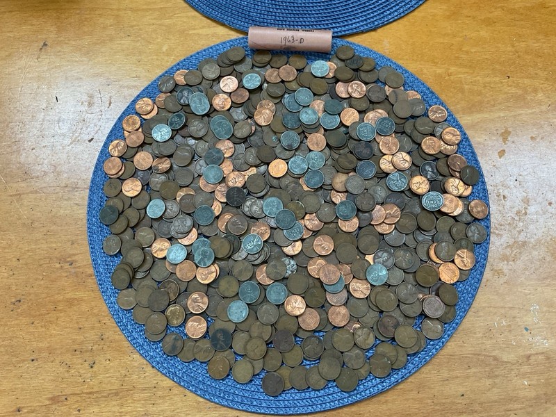 Wheat Pennies 5.9 Ounces Assorted Dates And Mints 1912-1969 W/ Roll 1963D Proofs