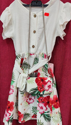 Kleid + Geschenktüte  Italy Moda  für Mädchen   Größen 7 9 und 8 10 Jahre