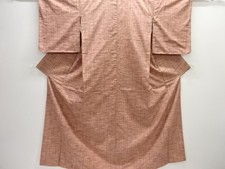 7722512: JAPANESE KIMONO / SILK / TSUMUGI / WOVEN STRIPE