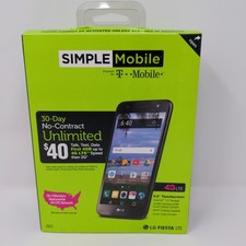 5.5" 16GB LG Fiesta 4G LTE Simple Mobile Cellular Prepay Cell Phone