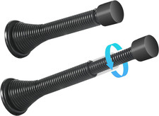 2 Pack Telescoping Spring Door Stoppers, Extended from 3-1/8 to 4-1/4 Inches Wal