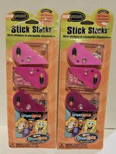 Lot Of 2 New Nickspressions Stick Stacks Nickelodeon Mini Stickers Sponge Bob