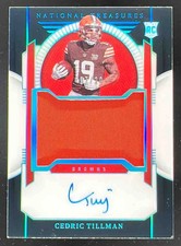 2023 National Treasures Midnight #159 Cedric Tillman Autograph RC Auto /20