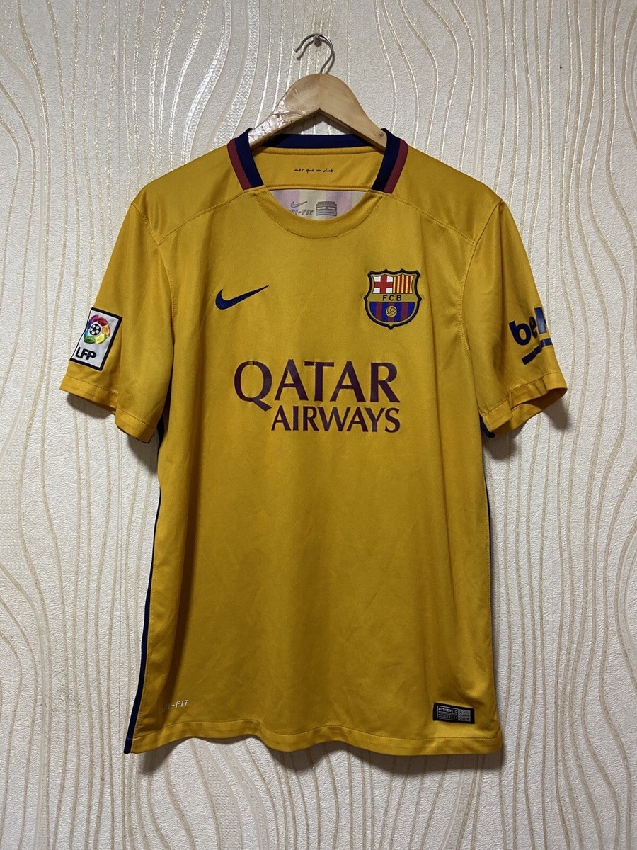 SPRING VALLEY ブラウン Barcelona (G-JSM05) BARCELONA 2015 2016 AWAY FOOTBALL SHIRT SOCCER JERSEY NIKE 658785